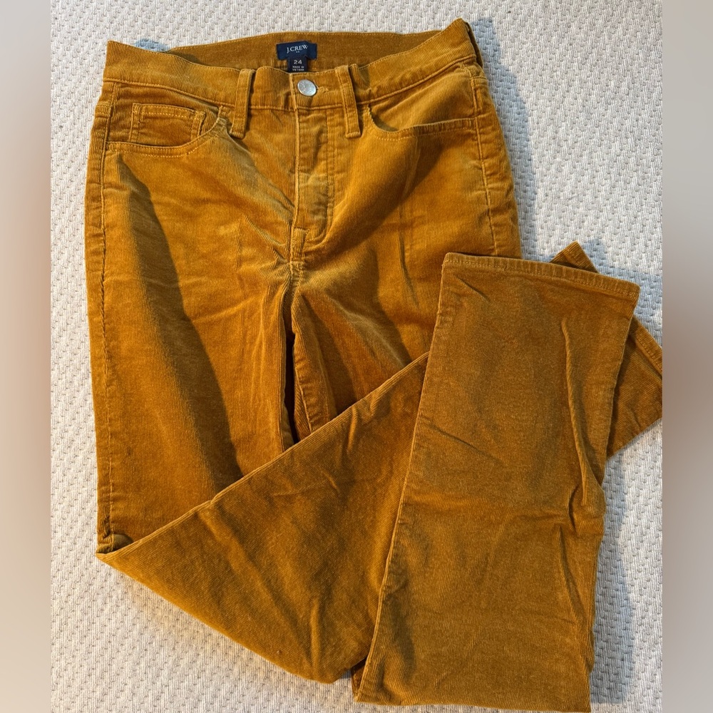 J. Crew Mustard Yellow Corduroy Skinny Pants